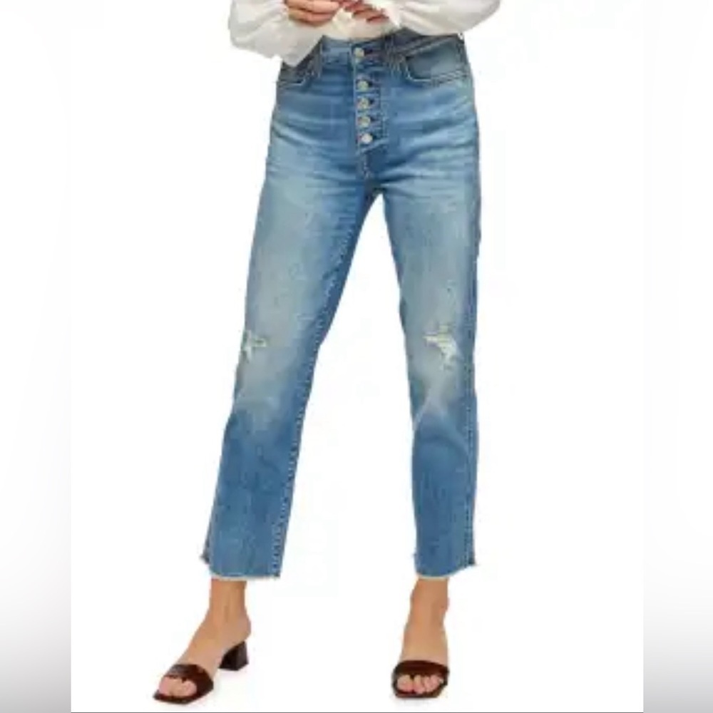7 FOR ALL MANKIND Cropped Straight Jeans